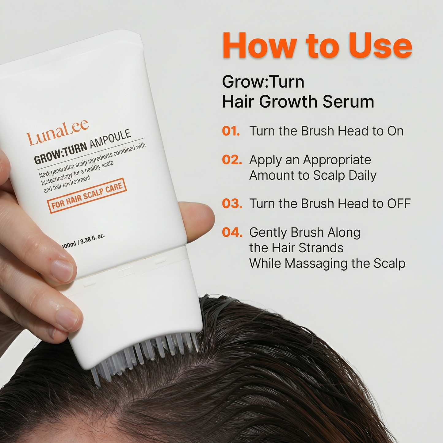 LunaLee™ GrowTurn Hair Brush Serum